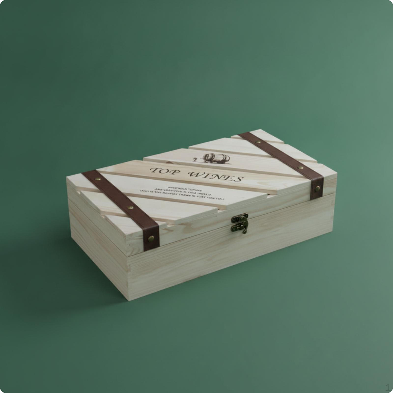 Wines Storage Box Reusable Solid Wood Vino Portable Handle 2bottle Pine D