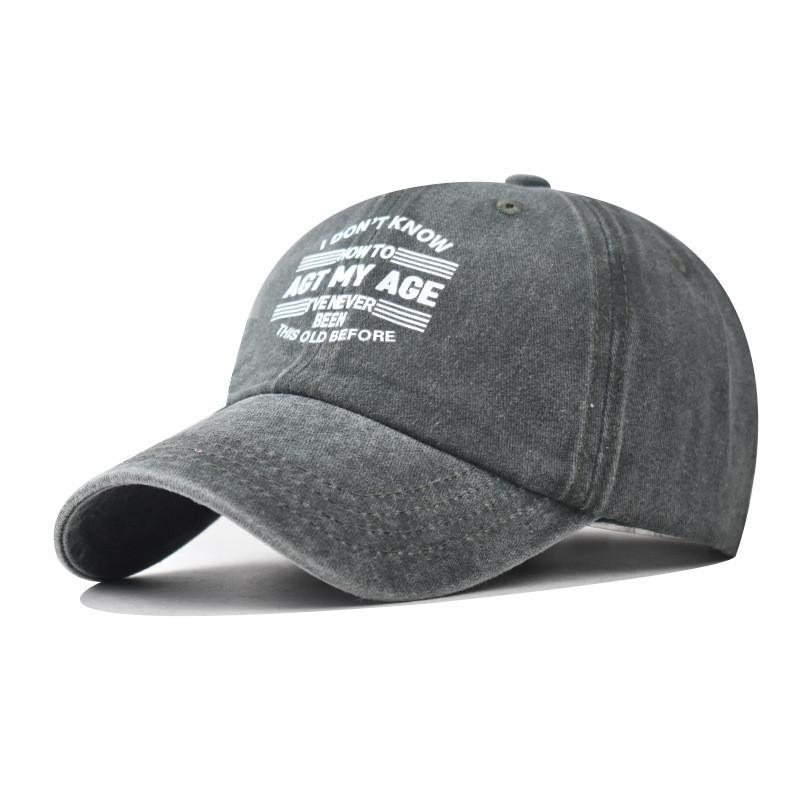 Washed Design Fashionable Letter Print Neutral Casual Sunshade Baseball Cap