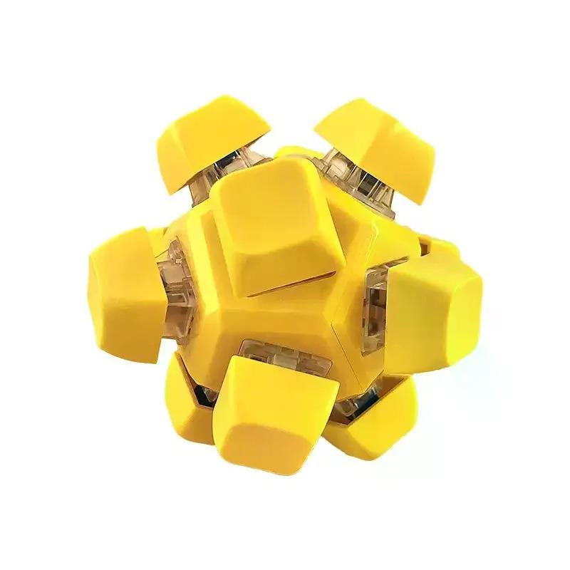 -Creative Stress Reliever 12 Key Flashing Light Stress Relieving Keyboard Ball Fingertip Pressing Gift Toy