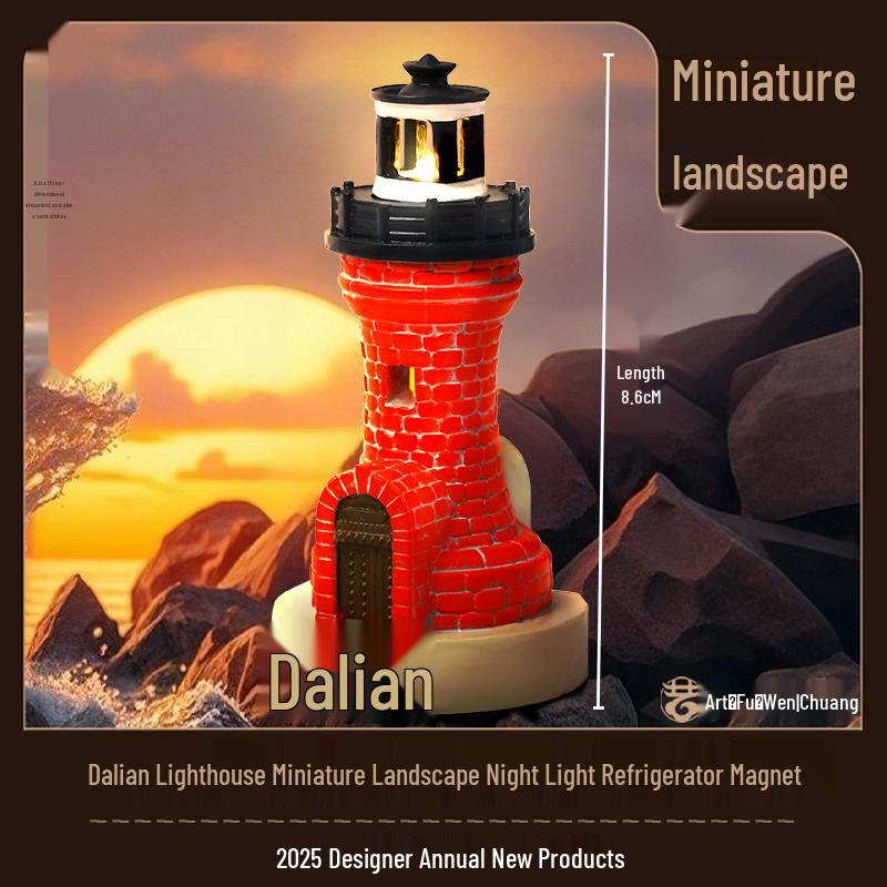 Dalian Souvenir Magnet: Xinghai Bay, Fisherman's Wharf, Venice Water City, Zhongshan Square