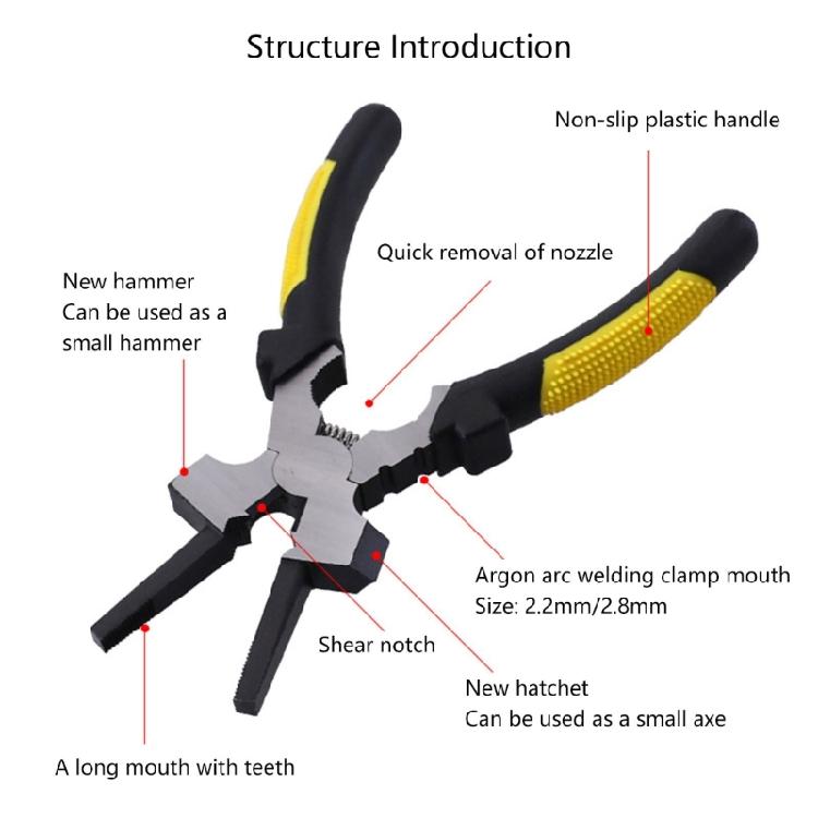 7inch Welding Pliers Multifunctional Steel Welding Pliers for Welding Electrical Mechanical Workshop and Home Use