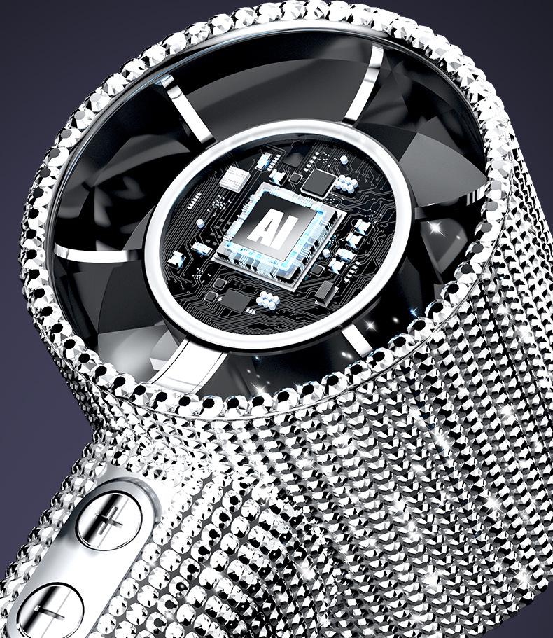 S5 Diamond Handheld Fan: 199-Speed Digital Display, High-Speed, Portable, Shining Design for Outdoor Use