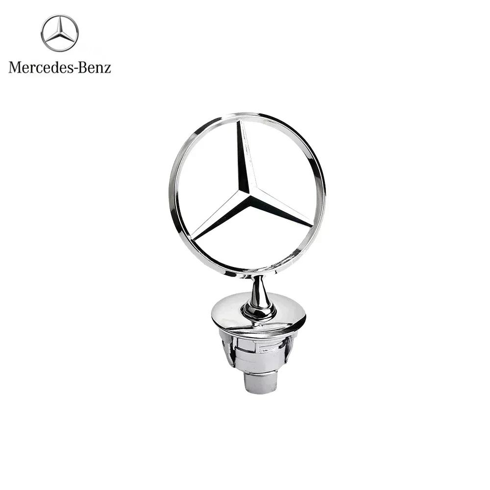 

Hot 2025 For AMG W124 Star Bonnet-Badge Car Hood Front Chrome Logo Hood Marking for Mercedes Benz C E S Class W204 W205 W212 W21 срібний