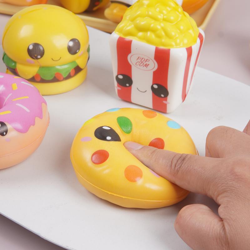 Cute Simulated Bread Food Shaped Toys Pu Slow Rebound Stress Squeeze Toys For Kids Adult