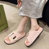 2024 Summer Women Large Boken Slippers Outdoor Wearing Couples Indoor Soft Sole Bathroom Anti Slip Super Sandals Slippers Trend