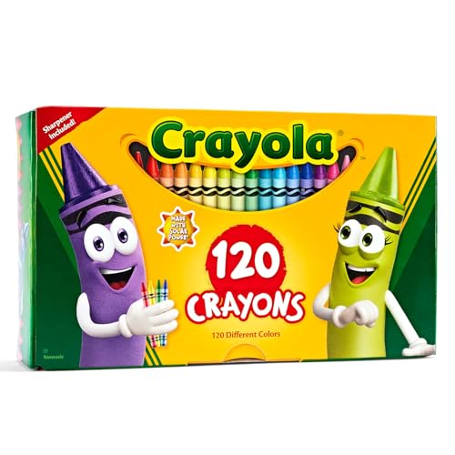 Crayola 120-Color Crayon Box Set with Crayon Sharpener (Product Code: 52-6920) Authentic