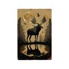 Retro Gothic Forest Landscape Metal Wall Poster Bar Decor Vintage Tin Sign Home Art