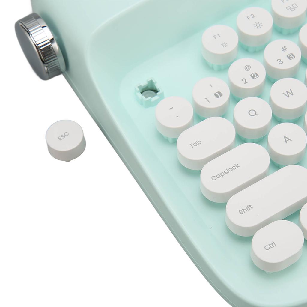 Wireless Typewriter Keyboard Retro 104 Keys 5.0 Integrated Stand Tablet Keyboard for Smart Phone Laptop