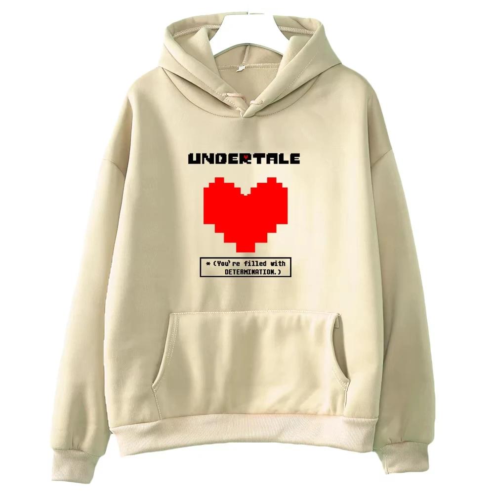 Undertale Game You're Filled with Determination Hoodies Women Casual Long Sleeve Sweatshirt for Hooded Hoodie