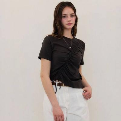 Cc CollecT Wave Shirring STring DeTail T shirT C262psm334