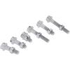 6Pcs M2.5 Screw Bolts Nut Washers Set Silver for Record Player Cartridge Fitting Kit
