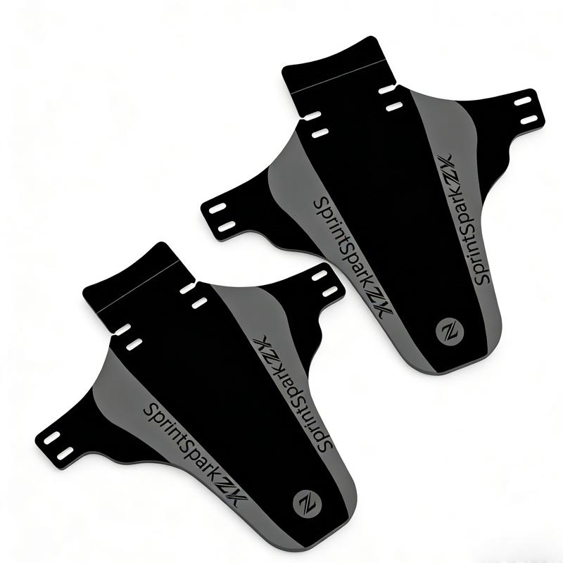 2Pcs Bicycle Fender Carbon Pattern Mudguard MTB Road Bike Front Rear Tire Wheel Mudguard Ultralight Plastic Fender 2PCS BLACK