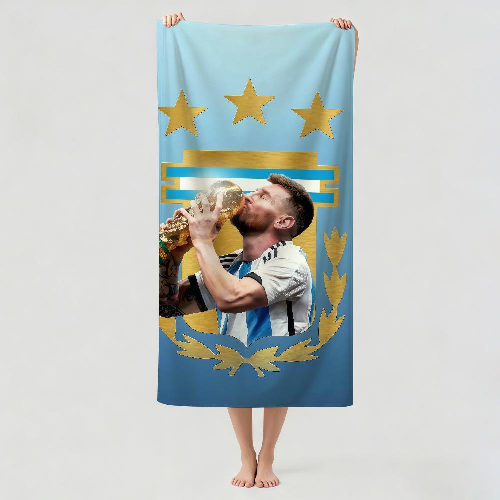Modedruck M-Messi Handtuch Trockentuch Badehandtuch Anwendbar für Leichte Schwimmaktivitäten Camping Yoga Strand Ausflüge