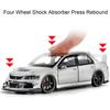 Scale 1:32 Mitsubishi Lancer Evolution IX Sports Car Toy Model Doors Opened Pull Back Shock Absorption Vehicles Hobby Ornaments