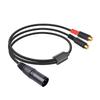 2RCA Female To XLR Male Converter Cable Professional Sound Connector 30cm Length Nylon Texture for Speaker