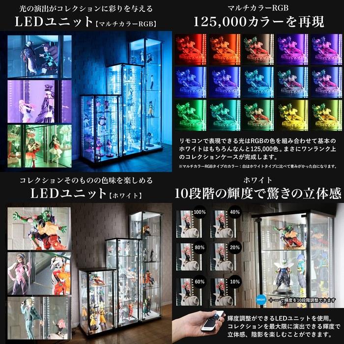 [JONY] Glass Collection Case, Back Mirror Type, 80cm Wide, High Type, Body Only, Lockable, Glass Case, Display Rack, [Chikyu Furniture]