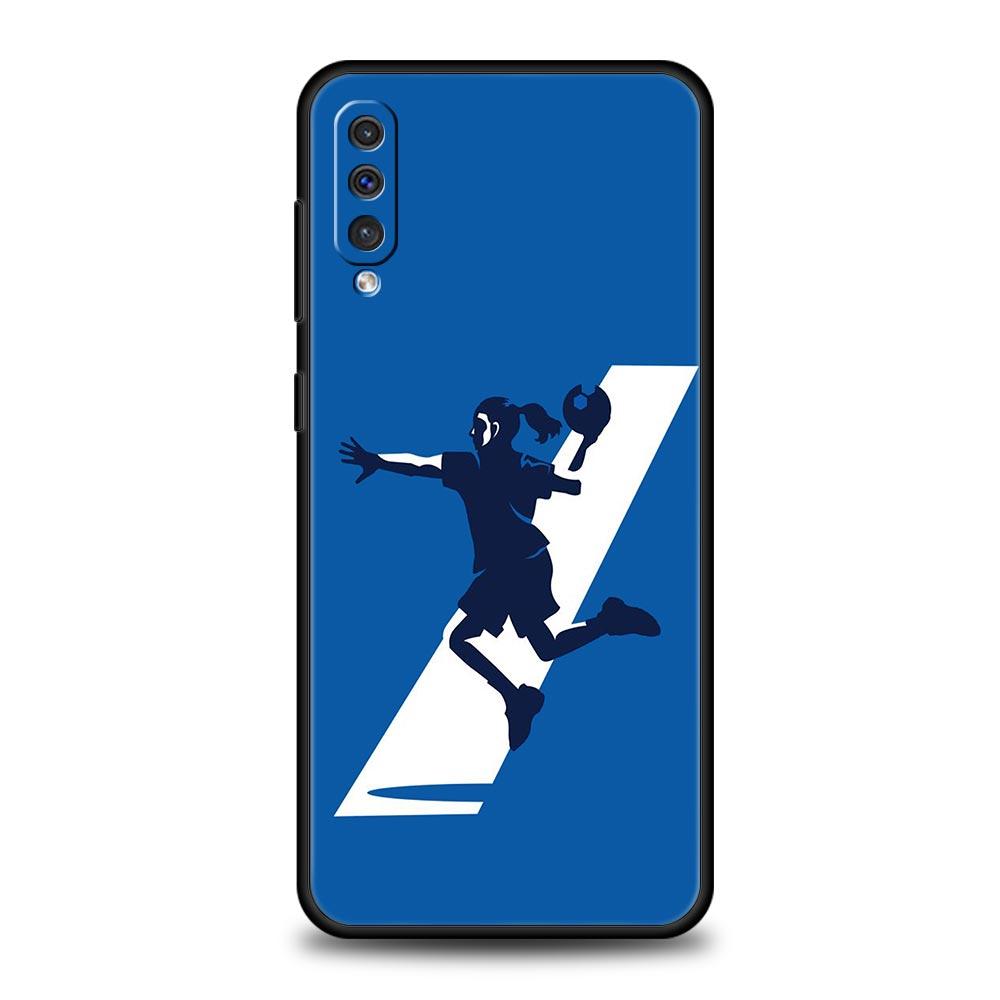 Phone Case For Samsung A24 A12 A14 A32 A50 A70 A20E A20S A10S A22 A30 A40 A34 A54 A42 A52 5G A02S A04s Soft Cover Handball Sport