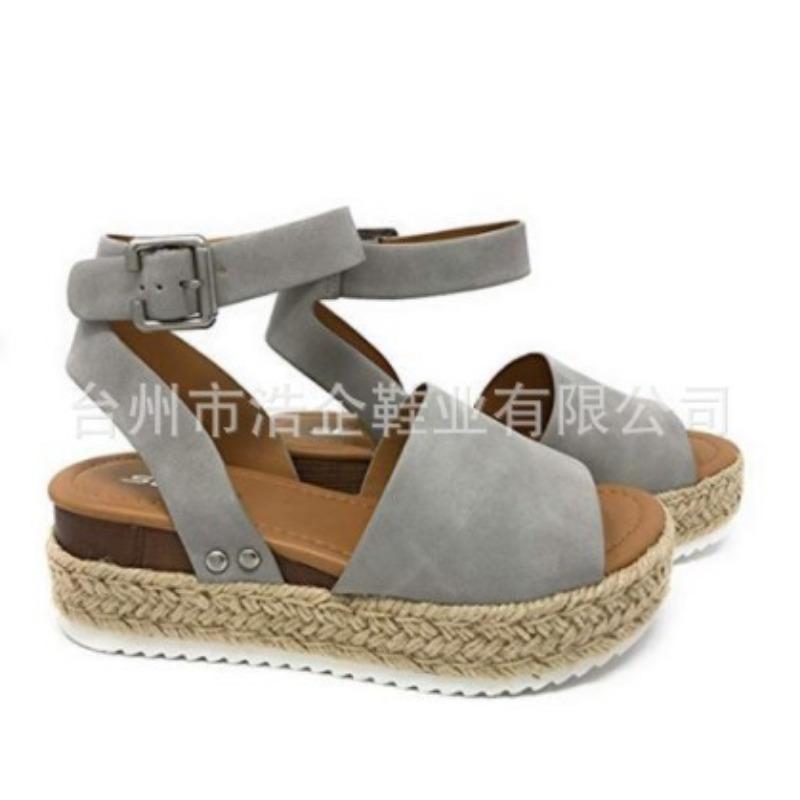 Shoes women's wedge heel light bottom fish mouth sandals wish large size women's sandals