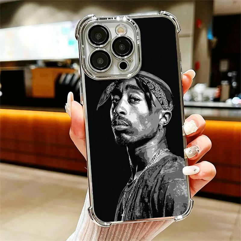Rapper 2pac Singer Tupac Soft Phone Case For iPhone 15 16 17 Air 14 Pro Max 16E Plus 13 12 Mini Plating Anti-Fall Fundas
