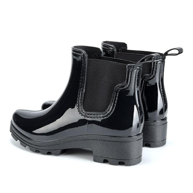 Fashion Chelsea Short Rain Shoes Women's Curve Elastic Rain Boots Non-slip Water Boots Rain Boots Adult Rubber Shoes