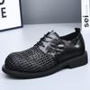 Summer Men's Sandals Hand-woven Hollow Breathable Derby Shoes Men's High-end Business Casual Big Head Leather Shoes