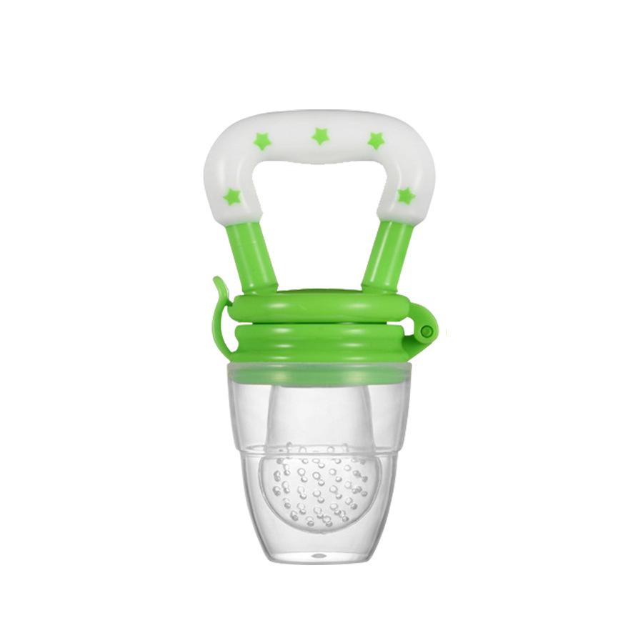 Silicone Baby Teether & Pacifier with Mesh Feeder for Fruits and Vegetables