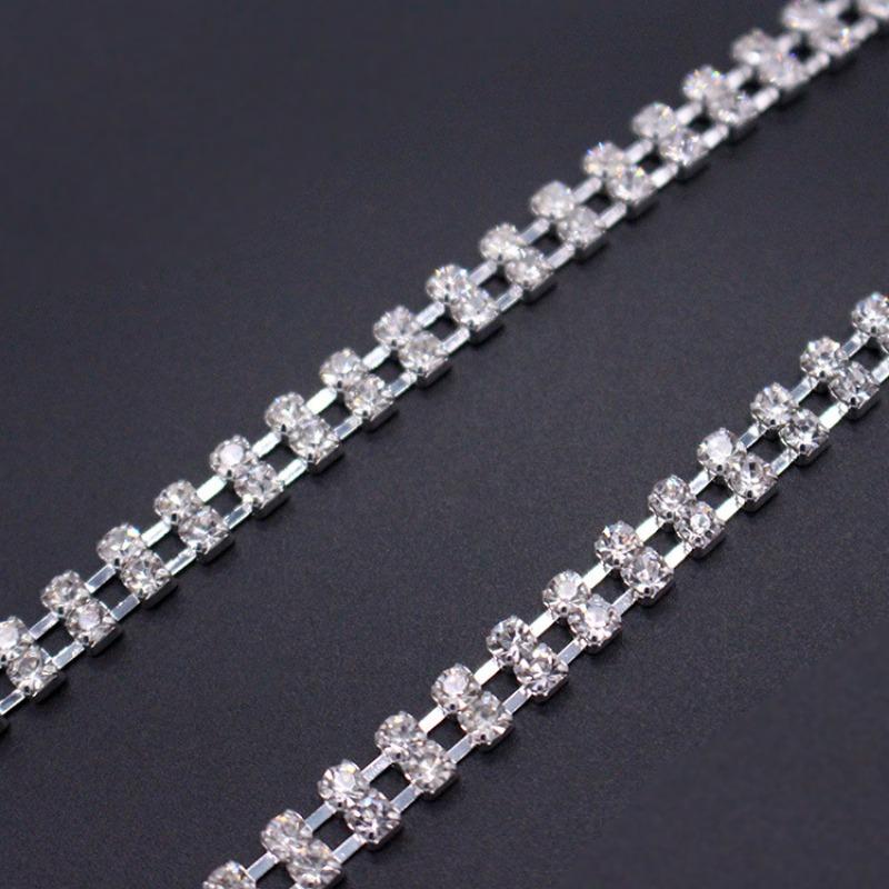 2pcs Adjustable Shoulder Straps Fashion Accessories Crystals Body Jewelry Women Rhinestones Bras Strap Wedding Dress