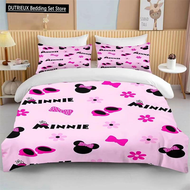 Mickey Minnie Duvet Cover Bed Two Piece Three Piece Set Suitable King Size Full Size Pillowcase Quilt Cover Sewing