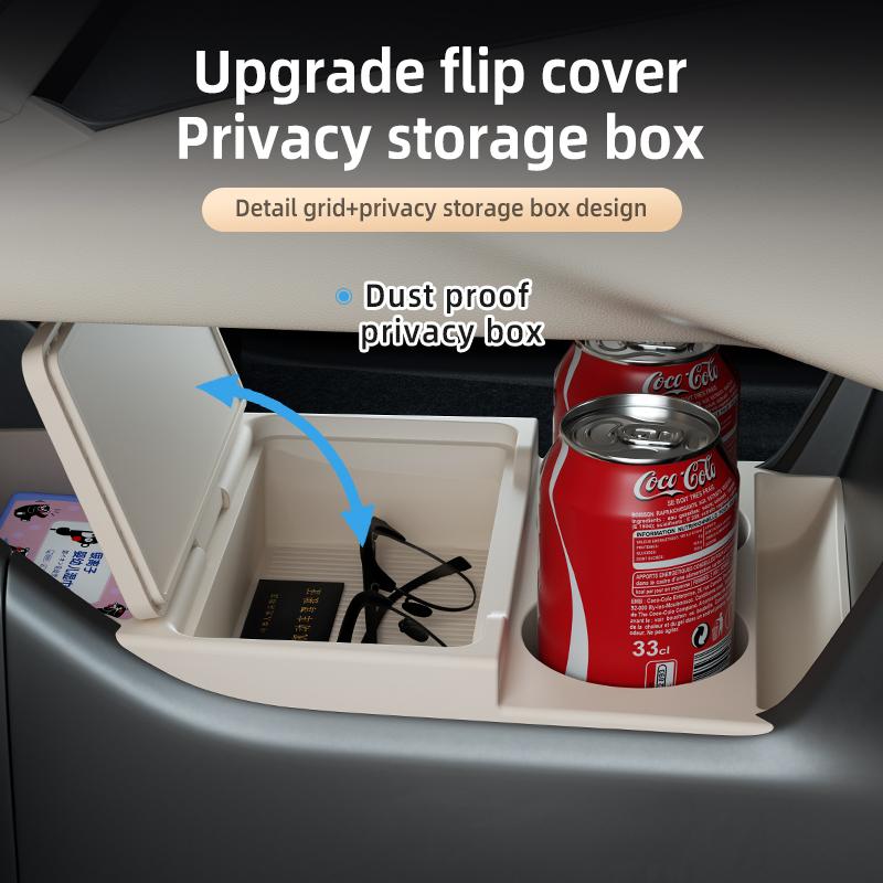 For BYD Seal 6 EV 2025 Storage Box Center Armrest Hidden Box Cup Holder Organizer Interior Accessories