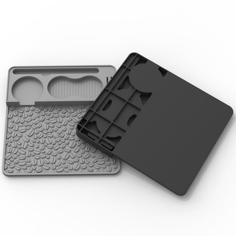 Espresso Tamping Mat, Professional Silicone Barista Station With Tool Slots, Compatible With Portafilters, Heat Resistant Mat