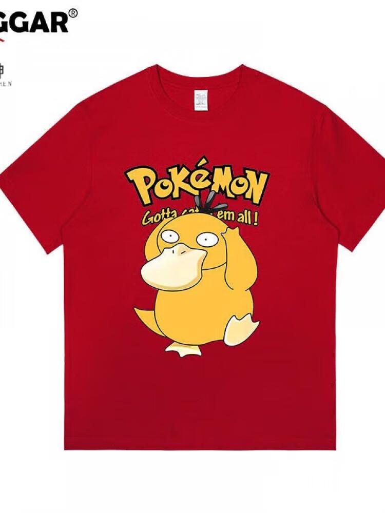 Pokémon Anime Printing Oversized Cotton Tshirt Men and Women Breathable Fashion Leisure Y2K Childrens Clothing Summer Tshirt