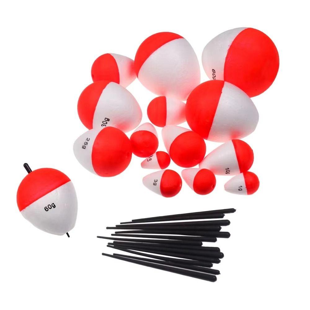 10Pcs/Set Fishing Tackle Fishing Float 3/5/10/20g Foam Floats Ball Portable Floats Sticks