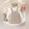 Kids Cartoon Top & Skirt Set, Casual Daily Outfit