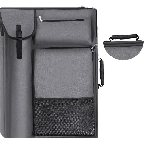 Art Portfolio Case 18 X 24,Art Portfolio With Backpack & Tote Bag For Artwork,Medium Art Case Size(Black)