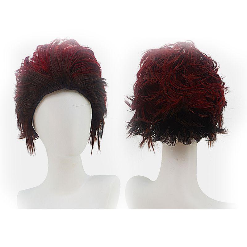Tanjirou Koamon Cosplay Anime Short Wig High Quality Fashionable Design 20cm