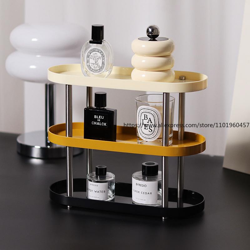 Nordic-Style Elliptical Small Item Storage Rack Multi-Layer Storage Rack For Office Desktop Three-Layer
