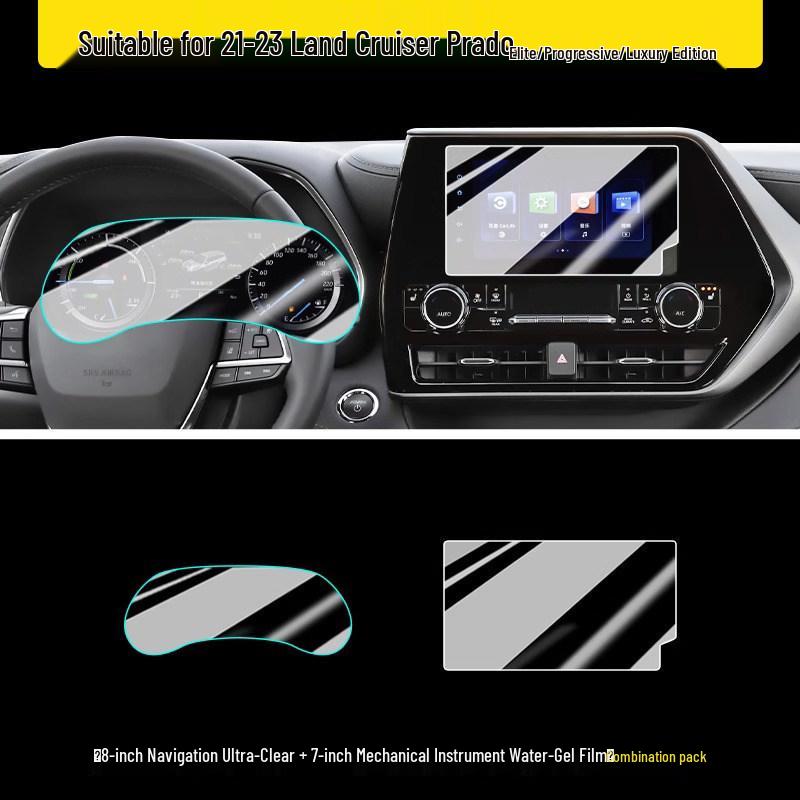 26 Models Car Decoration Tempered Film Sticker for Toyota Highlander, Crown, and Lu Fang Central Control Screen
