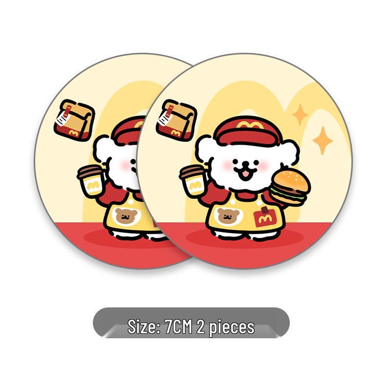 Car Cup Coaster: Universal Anti-slip Door Slot Mat - Cute Cartoon Interior Decor