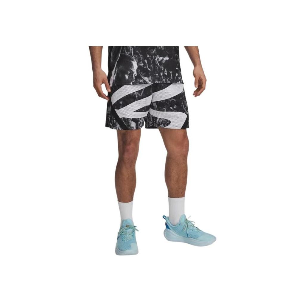 Under Armour Curry Series SS25 Fashionable Versatile Knitted Basketball Lace-Up Shorts Men Shorts Black 6000784-001
