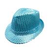 Shining Short Brim Hemming Jazz Hat Adult Kids Sequins Decorated Stage Show Hat Party Supplies