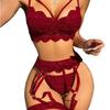 New Spice Girl Set Seduction Pajamas Lace Perspective Seduction Sex Underwear Sexy 3-piece Set