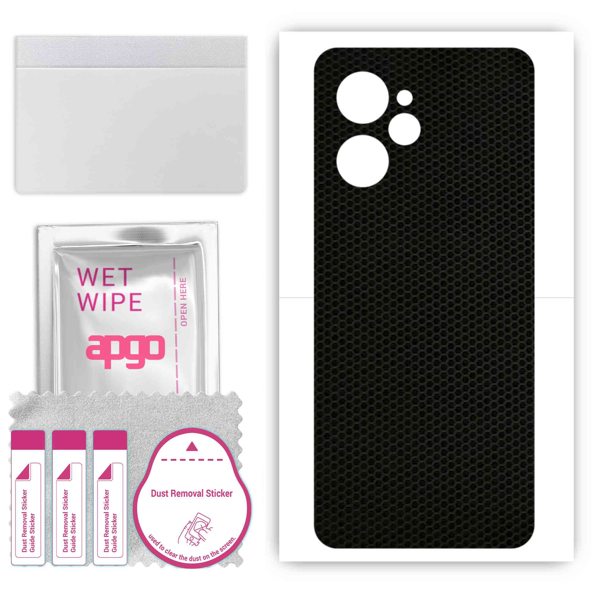 

apgo Protective Skin Sticker for the back compatible with Realme 10 5G, Wrap Film, Foil, Vinyl - Pattern Matrix