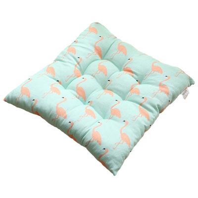 2Pcs Chair Seat Cushion Breathable Cotton Linen Washable Stool Pads Printed Chair Mats Home Car Soft Decorations
