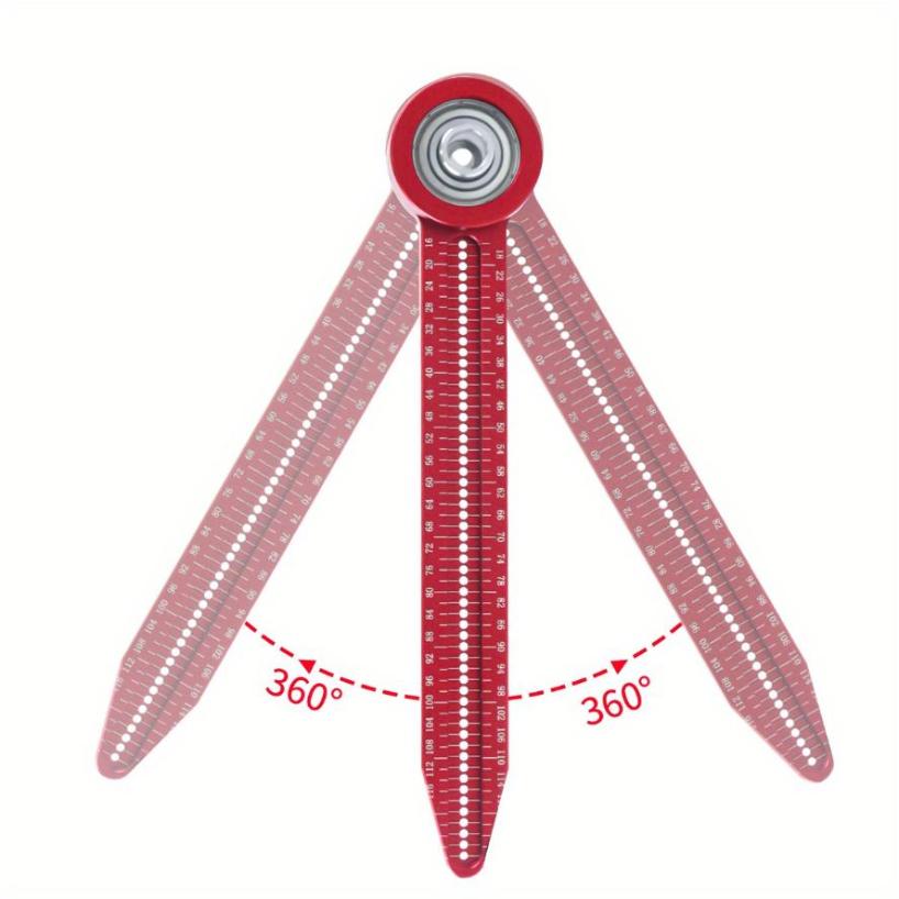 Wooden Tools Aluminum Alloy Concentric Axis Drawing Compass Woodworking Mini Ruler Marking Tool Woodworking Positioning Ruler