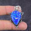 Blue Triplet Opal Gemstone Handmade 925 Sterling Silver Gift Pendant 2.09" Q6p96