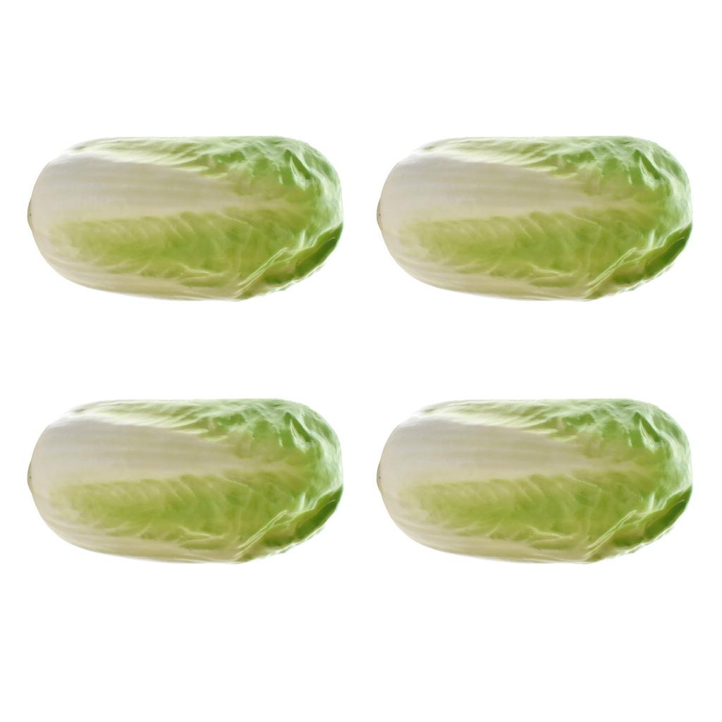 Pack Of 4 Realistic Vegetable Model Faux Cabbage for Home Table and Restaurant Display Cabinet Showcase Decoration