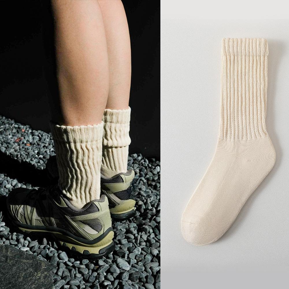 Men and Women Born Autumn and Winter Wool Ring Warm Retro Pure Cotton Tube Pile Socks