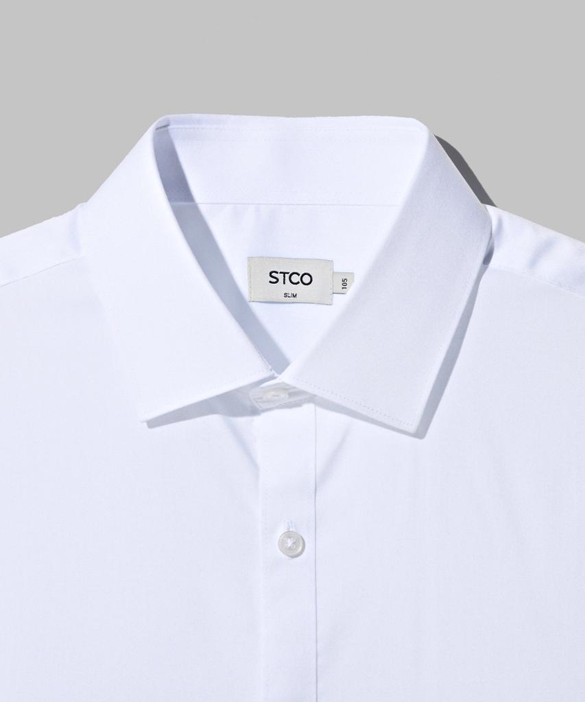 STCO [Form] Tencel Twill Stretch Shirt_White (Slim Fit)_Sdsxz10Ssw