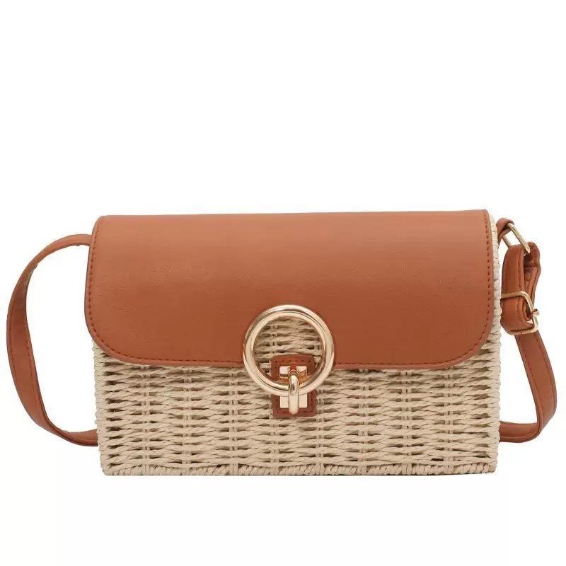 Premium Vacation Straw Bag Women's New Summer Versatile Woven Bag Shoulder Women's Bag Messenger Bag Beach Bag