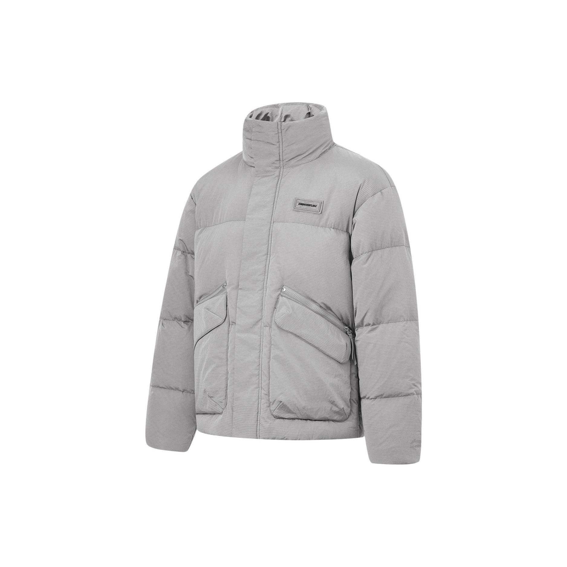Li Ning Горячие горшки Коллекция пуха Пуховик Унисекс Jiang Каменно-серый AYMT281-2 XL
